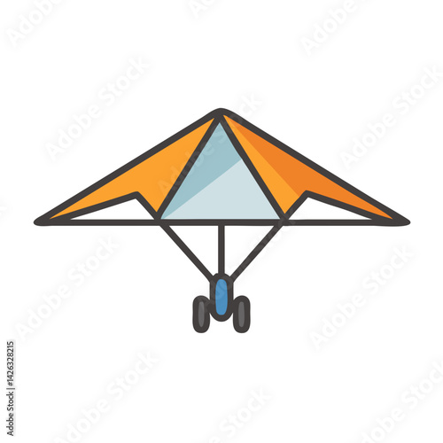 Colorful Hang Glider Vector Illustration: Adventure, Flight, and Air Sports