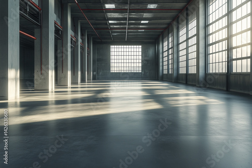 Wallpaper Mural Minimalist Warehouse Interior with Clean Concrete Floors and Open Industrial Layout Torontodigital.ca