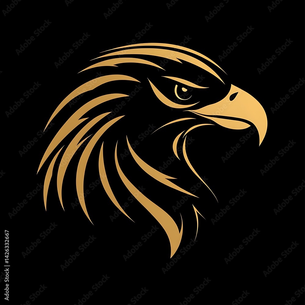 Obraz premium Powerful Eagle Head Graphic