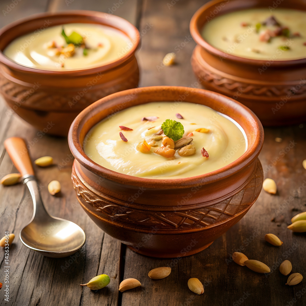 A bowl of hot mishti doi sweet yogurt A bowl of hot mishti doi sweet yogurt