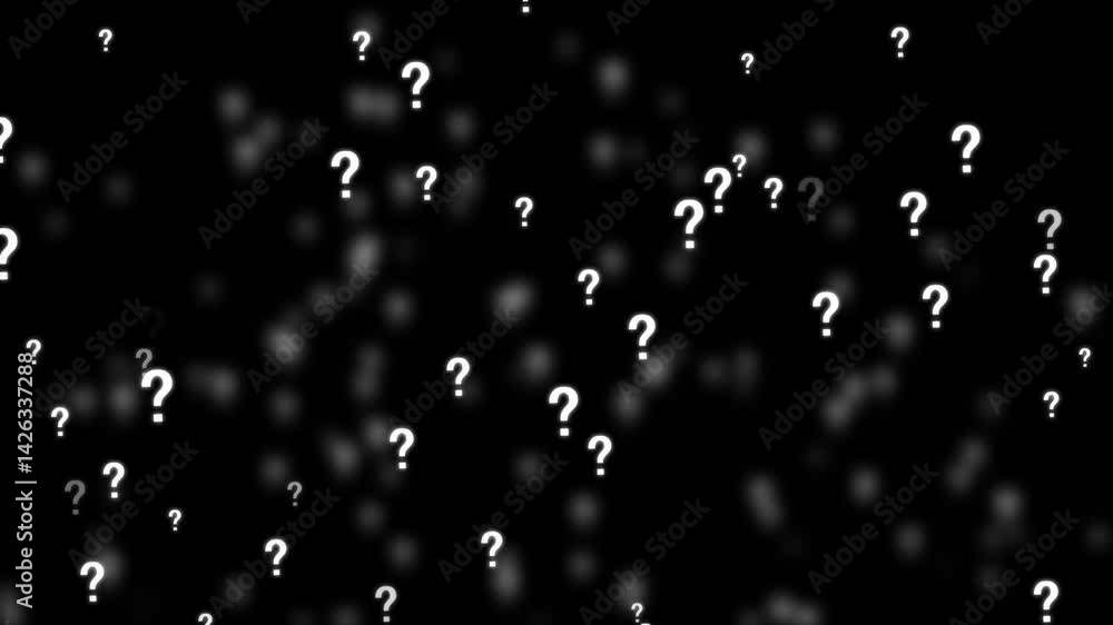 falling question marks animation – loop able particle . question marks ...