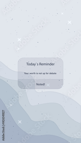 Abstract Mobile Wallpaper Stories Daily Reminder Motivation Quote On Waves Stars Pastel Blue Colors Grainy Dots Watercolor Style Vector Design