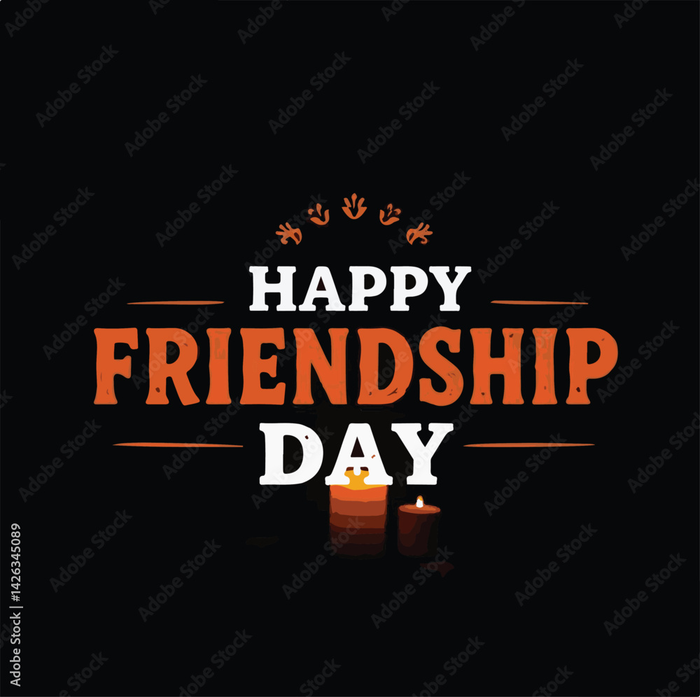 Fototapeta premium Friendship day vector art illustration for posters, cards, greetings, print, digital designs, t-shirts and more.