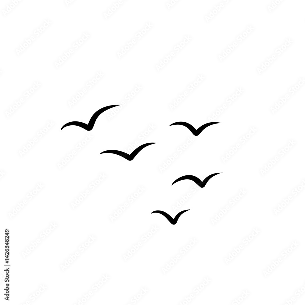 Naklejka premium flying birds