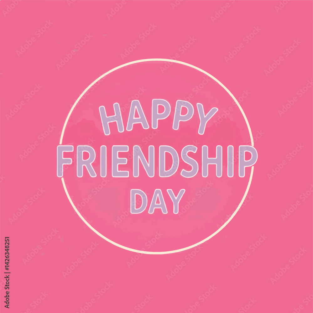 Fototapeta premium Friendship day vector art illustration for posters, cards, greetings, print, digital designs, t-shirts and more. 