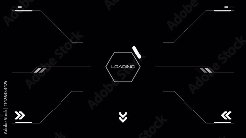 loading screen for futuristic asset, gaming, cyberpunk
