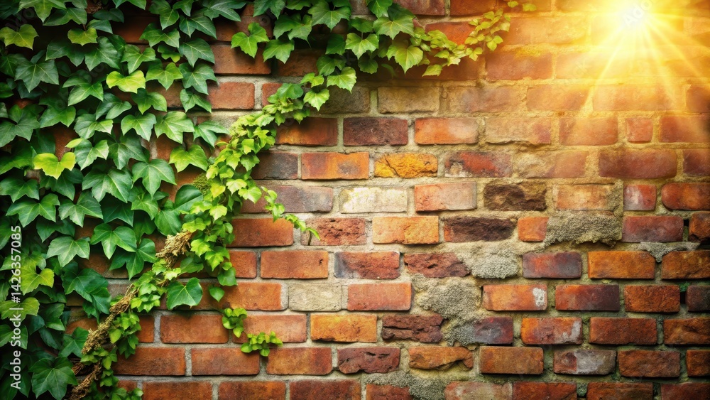 A worn stone section of an old brick wall A worn stone section of an old brick wall