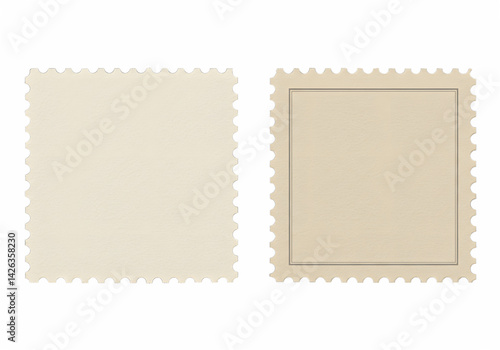 Blank postage stamp clean postage stamp isolated on transparent background