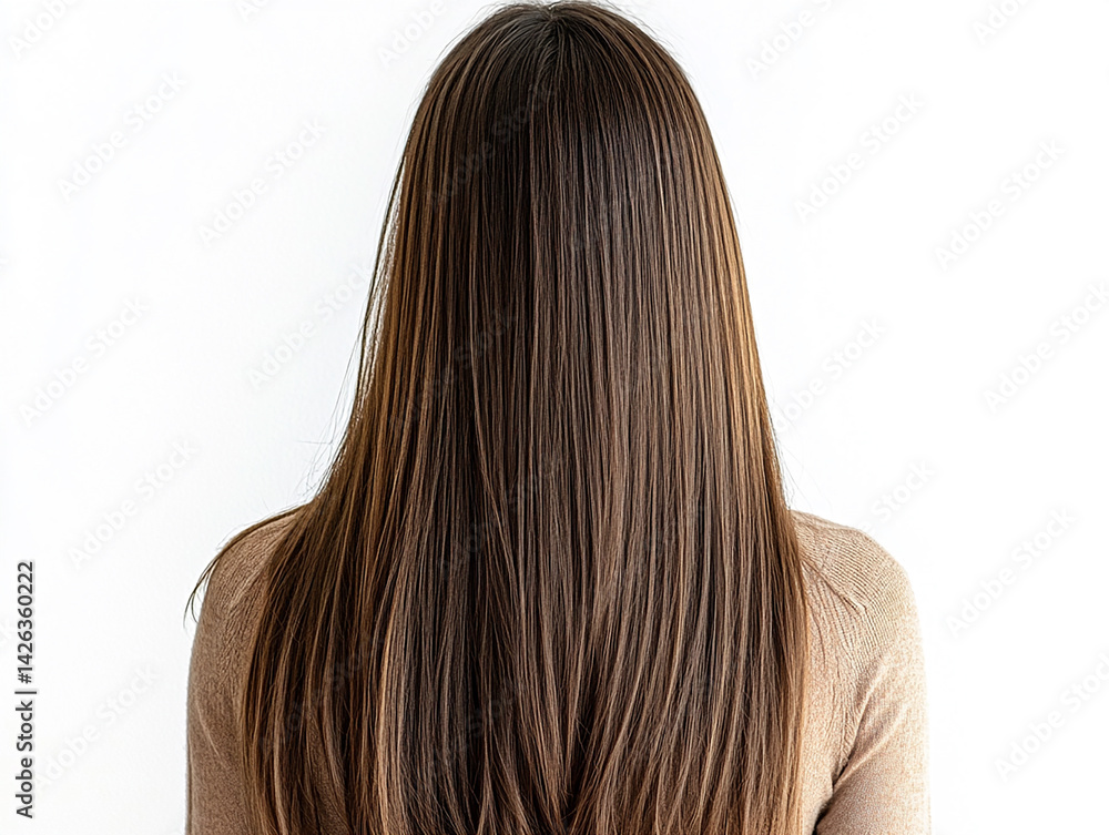 Naklejka premium Beauty girl with beautiful hair, hair styling