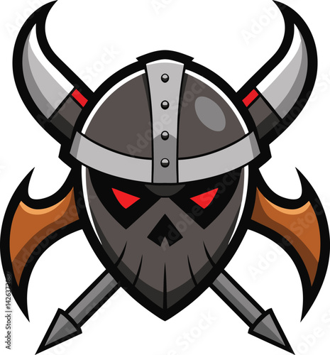 A Viking battle helmet