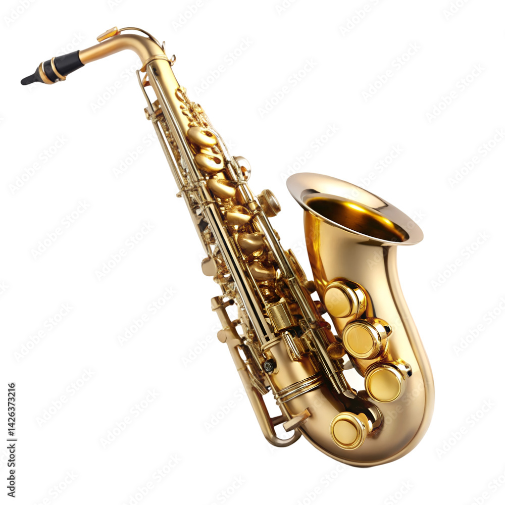 Fototapeta premium Saxophone isolated on white background