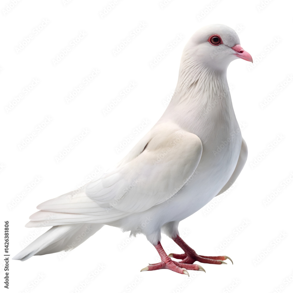 Fototapeta premium White dove isolated on white background