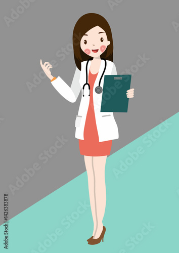 Illustration cartoon doctor