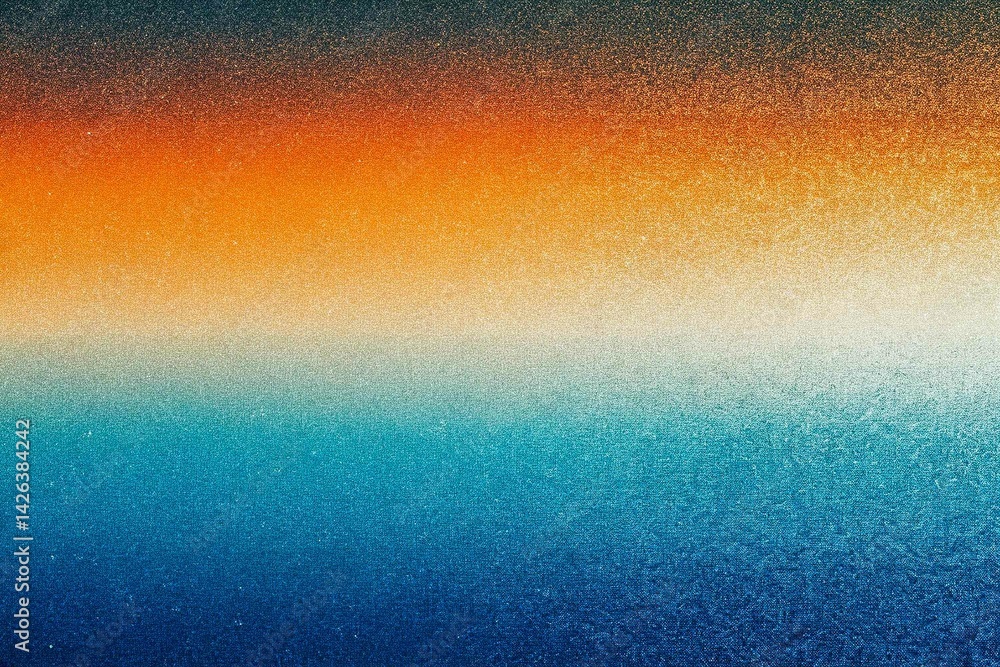 Abstract Gradient Background with Blue and Orange, noise texture effect, large banner copy space ,abstract noise texture banner