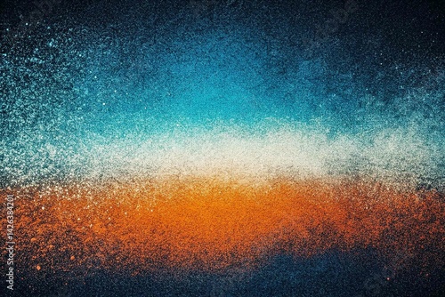 Abstract Gradient Background with Blue and Orange, noise texture effect, large banner copy space ,abstract noise texture banner