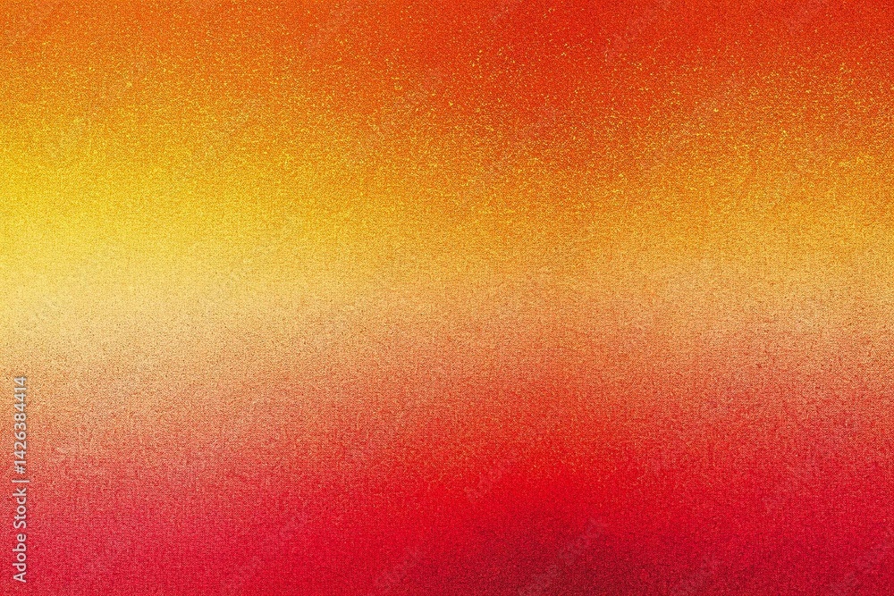 Gradient Background from Yellow to Red, noise texture effect, large banner copy space ,abstract noise texture banner