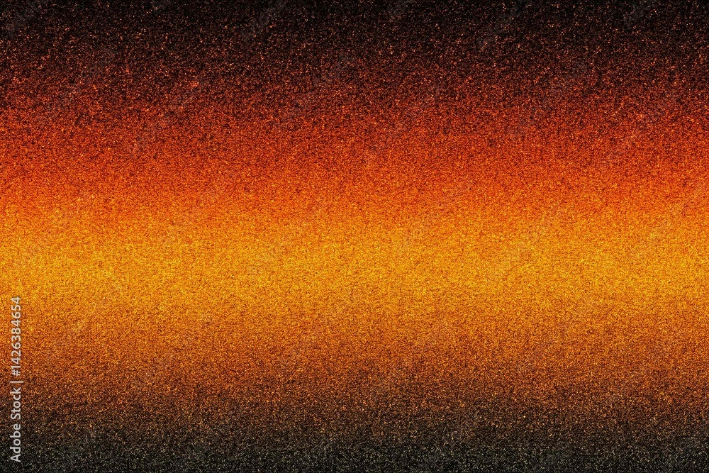 Gradient Texture of Orange and Black, noise texture effect, large banner copy space ,abstract noise texture banner