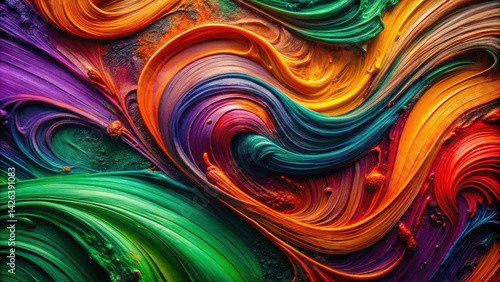 Wallpaper Mural Abstract Swirling Color Composition Vibrant Hues Intertwined in a Dynamic, Textured Display Torontodigital.ca