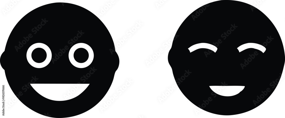 Obraz premium Hilarious Cartoon Eyes and Funny Facial Icons, Set of Goofy Cartoon Faces and Expressions, Funny Cartoon Eyes and Faces , Whimsical Cartoon Eyes and Face Elements, smile, emotion, wow, happy reaction.