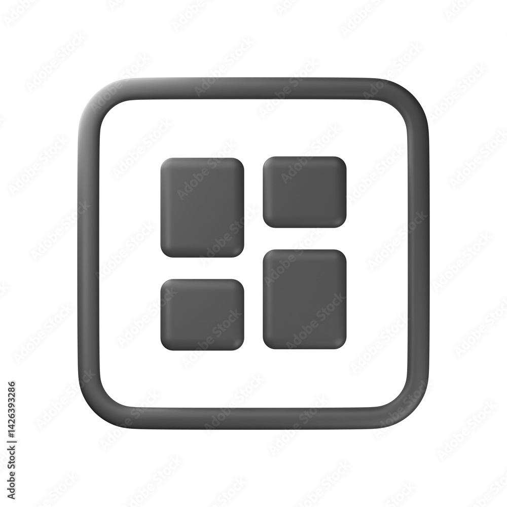 3d category menu icon 3d category menu icon