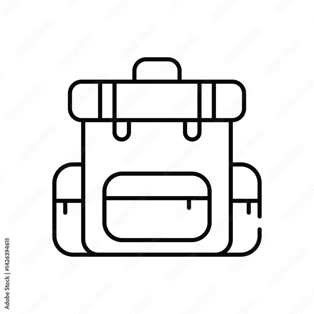 Backpack Vector icon Backpack Vector icon