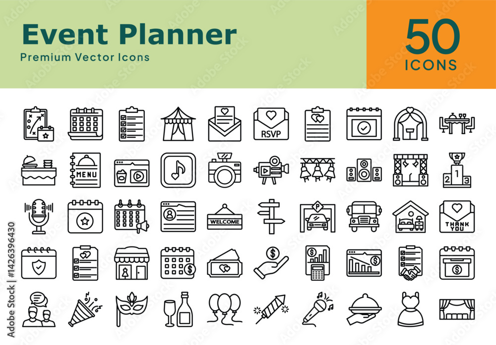 Icon Pack For Event Planner Icon Pack For Event Planner