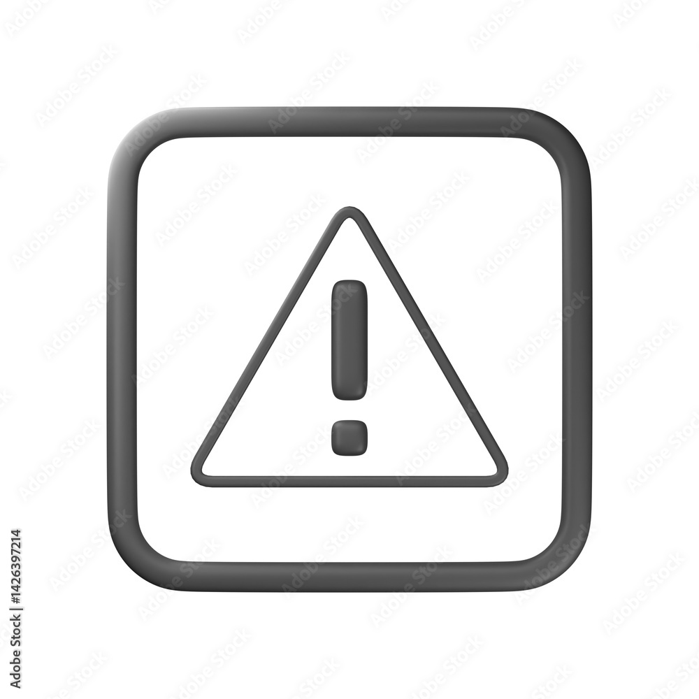 3d caution icon 3d caution icon