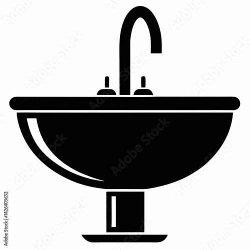 bathroom sink isolated on white