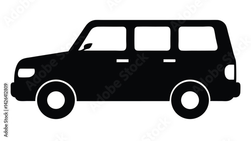 Car ilhouetteCar vector flat cartoon cars and transportation Illustration ilhouette White Background