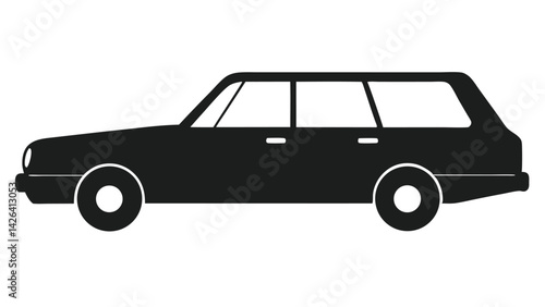 Car ilhouetteCar vector flat cartoon cars and transportation Illustration ilhouette White Background
