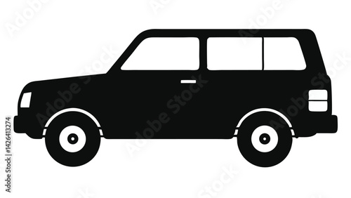 Car ilhouetteCar vector flat cartoon cars and transportation Illustration ilhouette White Background