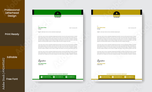 Professional Letterhead Design Template