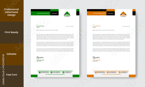 Professional Letterhead Design Template
