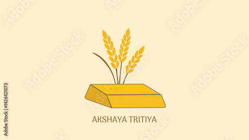Golden Coin and Traditional Lamp Representing Akshaya Tritiya Celebration