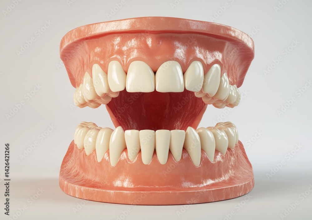 Fototapeta premium The morphology of human teeth is illustrated in a 3D medically accurate depiction