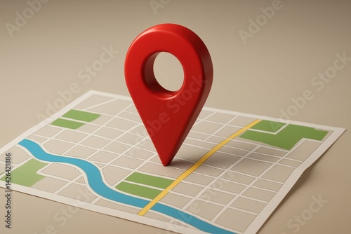 Free Download 3D Map Pin on Simple Map for Location and Navigation Use - GFXLoad
