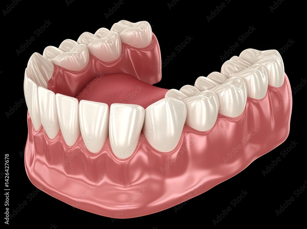 Fototapeta premium A medically accurate 3D illustration of a tooth, highlighting overcrowding and abnormal dental occlusion