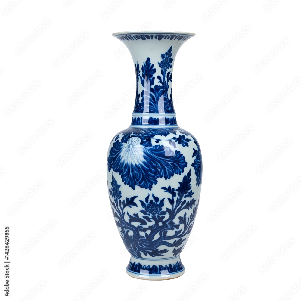 Obraz premium ceramic, vase, design, elegant, blue, white, art, home, decor, classical, floral, nature, touch, warmth, pattern, table, feature, statement, showcase, modern, charm, balance, display, culture, beauty