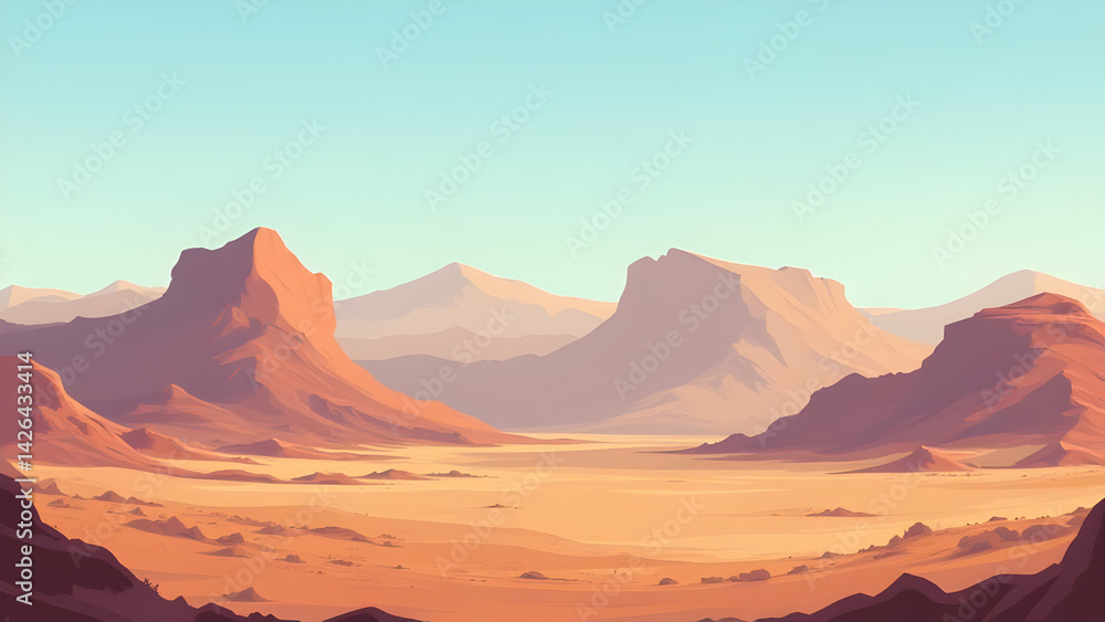 Naklejka premium sunrise in the mountains