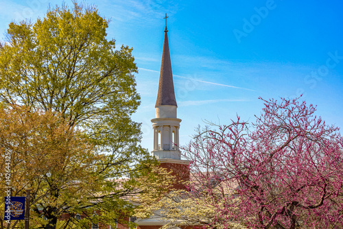 Memorial Chapel at Emory & Henry University in spring