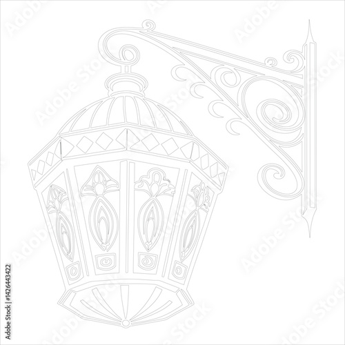 Diwali Lamp Silhouette Vector Elegant Line Art for Festival Designs