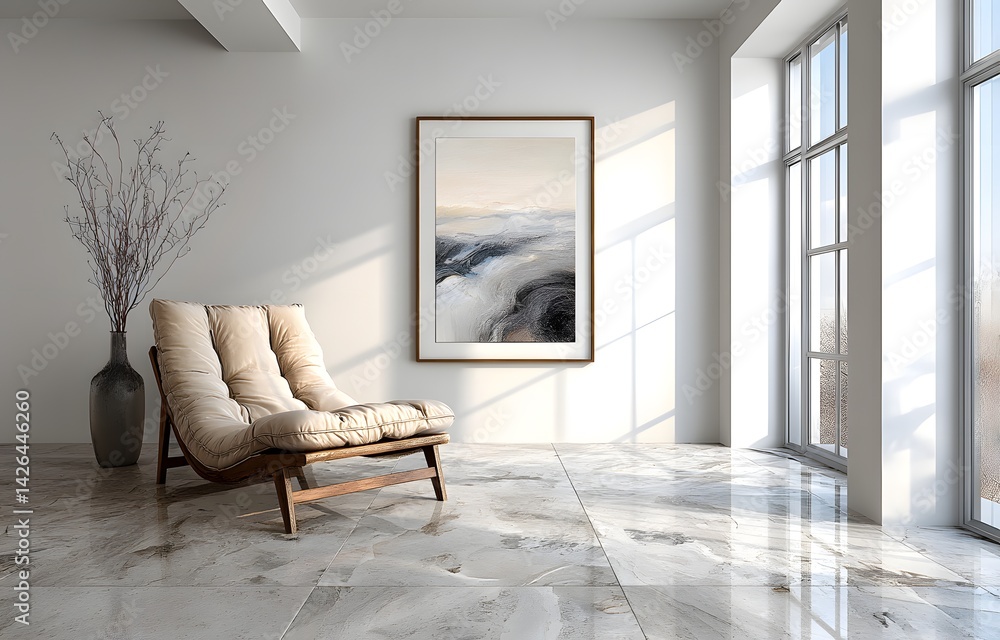 Fototapeta premium white chair in the room