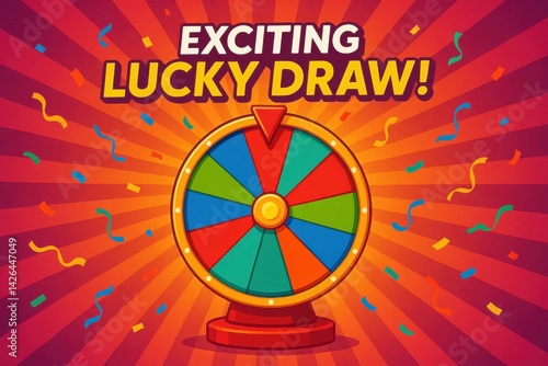 Obraz na płótnie Exciting Wheel of Fortune for Lucky Draw Celebrations and Events w salonie