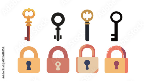 Vector graphic design of an unlocked icon, symbolizing freedom, accessibility, and security. This graphic represents the concept of open access, unlocking opportunities, and breaking barriers