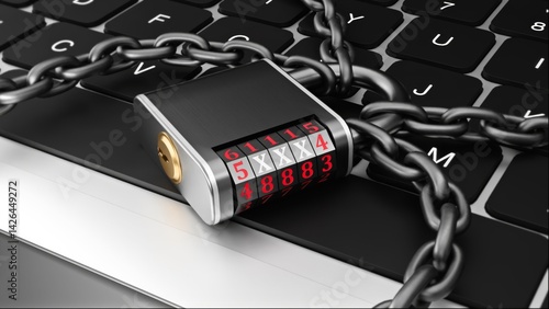 Login Computer Security Concept Xxx Vpn Text With Lock And Chain