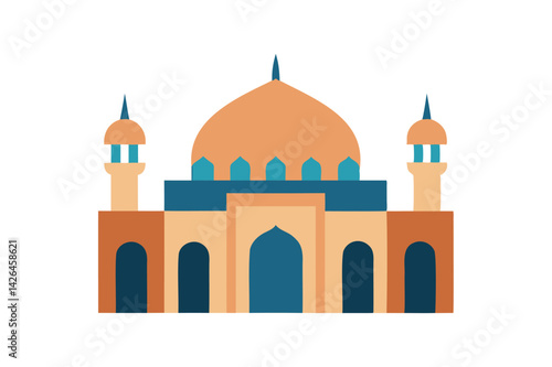 Mosque vector on white background