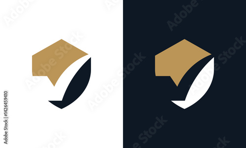 Shield Check Mark Logo Design