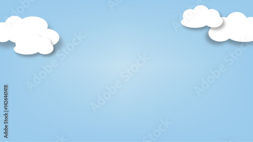 Minimal white cloud on blue sky background