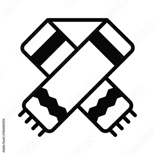 Check out our premium glyph icon of winter scarf