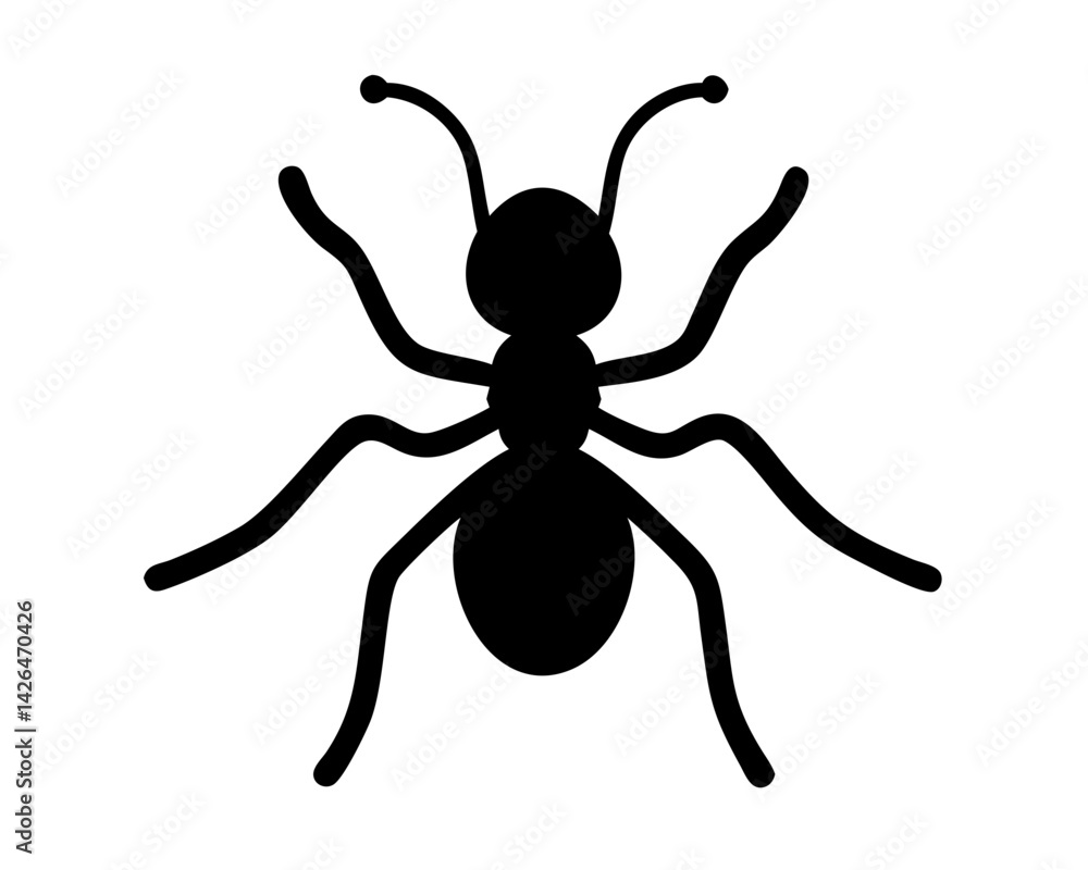 vector illustration of a silhouette of ant vector illustration of a silhouette of ant